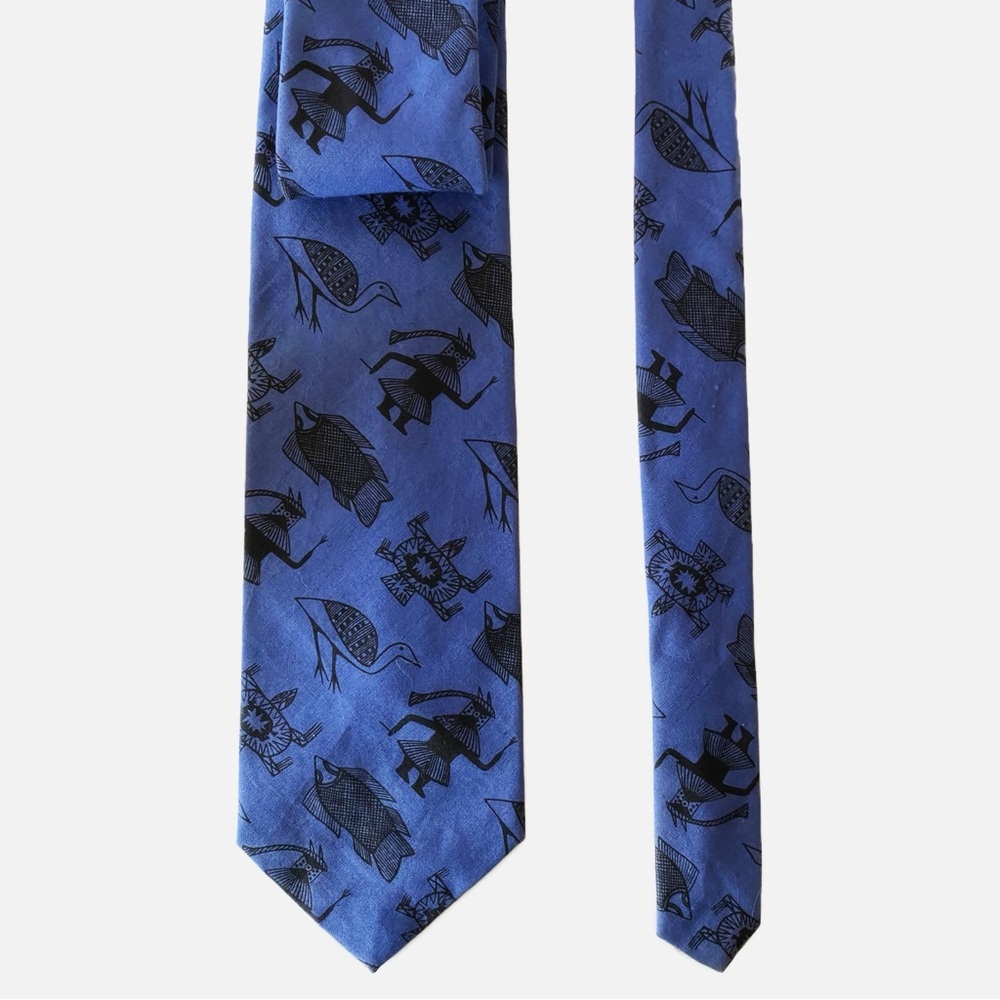 Vintage Smithsonian Institute, Stylized Animals and Masqueraders, Cotton…